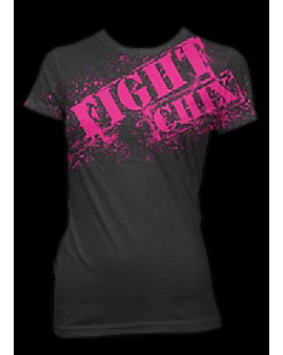 Fight Chix Splatter Black T-shirt