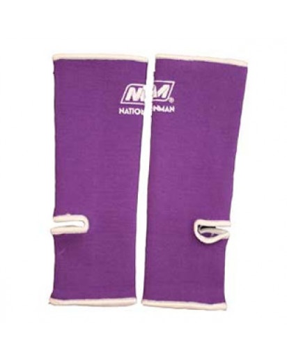 Nationman Ankle Support Free Size Purple/White (pair)