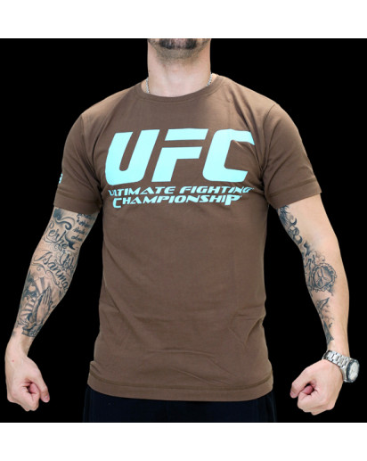 UFC Supporter Brown/Pale Blue tee