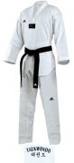 Adidas Taekwondo Elite puku, valkoinen kaulus