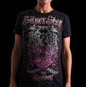 Silver Star Womens Jrs Silva 2 Black t-shirt