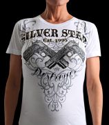 Silver Star Womens Jrs Destroyer White t-shirt