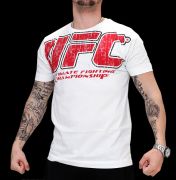 UFC Real White/Red t-paita