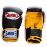 Sandee Velcro 2 Tone Boxing Gloves Black/Yellow